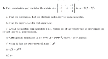 Answered The characteristic polynomial of the bartleby