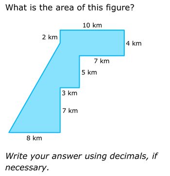 Answered: What is the area of this figure? 2 km 8… | bartleby