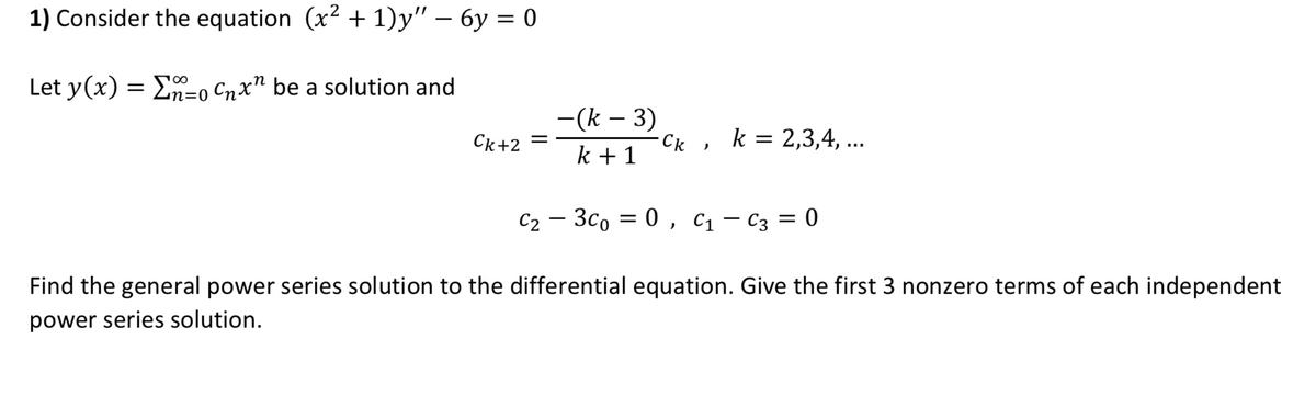 Answered 1 Consider The Equation X2 1 Y Bartleby