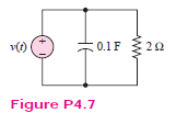 v()
0.1F
Figure P4.7
