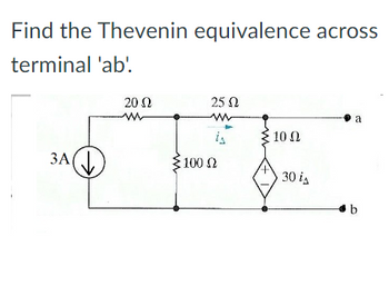 Answered: Find The Thevenin Equivalence Across… | Bartleby