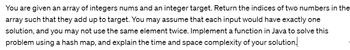 Answered: You are given an array of integers nums… | bartleby