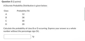 Answered: A Discrete Probability Distribution Is… | Bartleby