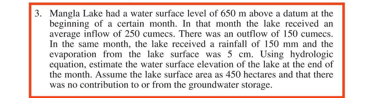 Water level (monthly average stages in meters a.s.l. computed from