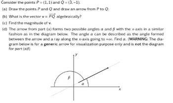 Answered: Consider the points P = (1,1) and… | bartleby