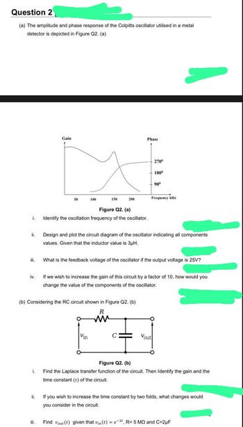 Answered: (b) Considering The RC Circuit Shown In… | Bartleby