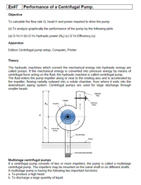 performance of centrifugal pump experiment