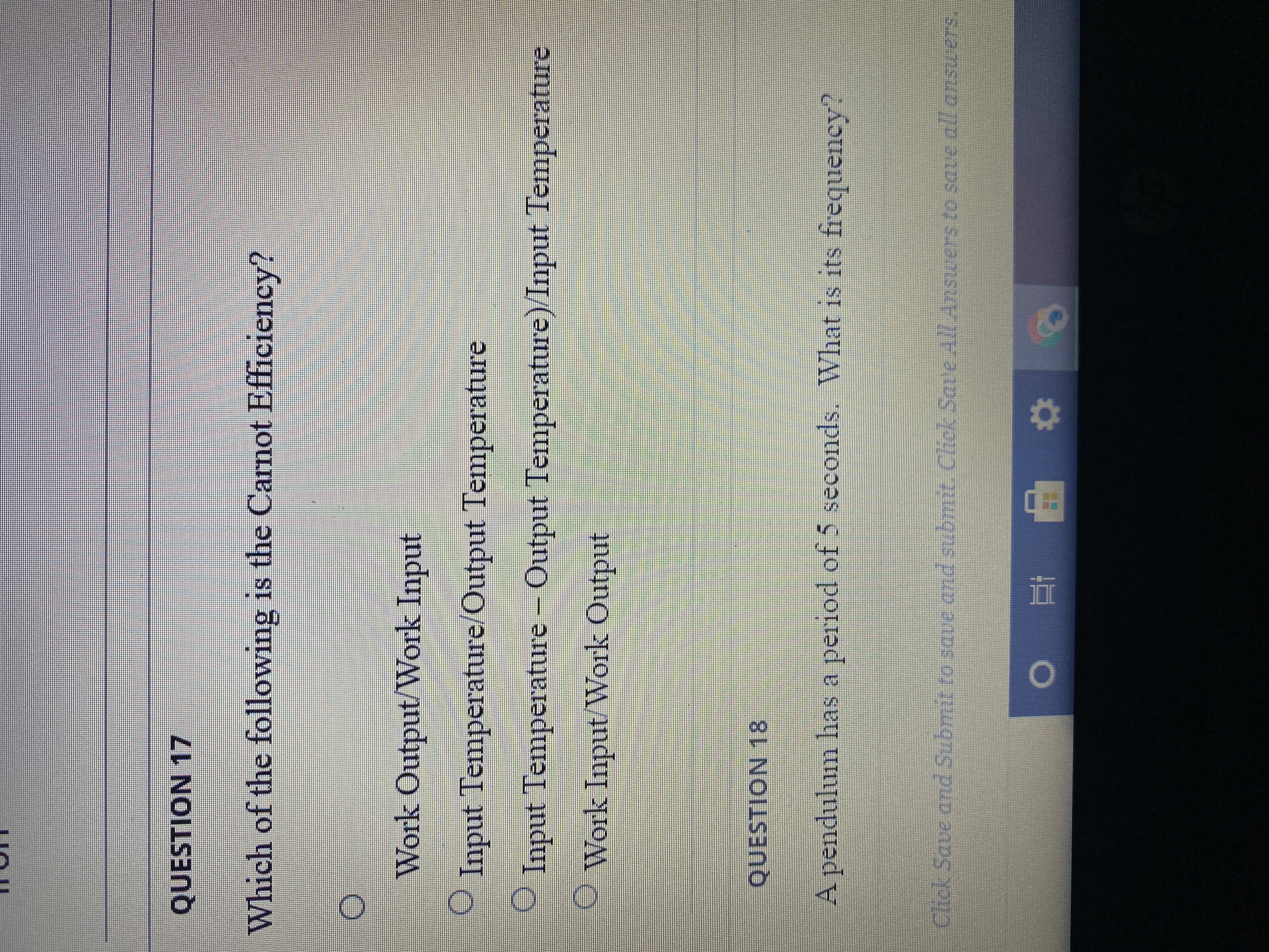 Which of the following is the Carnot Efficiency?
