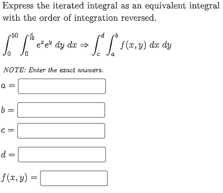 Answered: Express the iterated integral as an… | bartleby