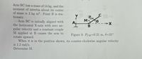 Arm BC has a mass of 14 kg, and the
moment of intertia about its center
of mass is 2 kg m2. Point B is sta-
PCM
tionary.
Arm BC is initially aligned with
the horizontal X-axis with zero an-
AL
-→X
gular velocity and a constant couple
M applied at B causes the arm tO
rotate upward.
When it is in the position shown, its counter-clockwise angular velocity
is 1.2 rad/s.
Figure 3: PCM=0.21 m, 0=31°
Determine M.
