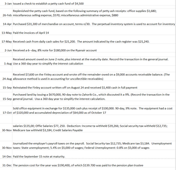 Answered: 3-Jan Issued a check to establish a… | bartleby