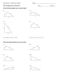 Answered: Do the following lengths form a right… | bartleby