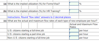 Answered: (a) What Is The Implied Utilization (%)… | Bartleby