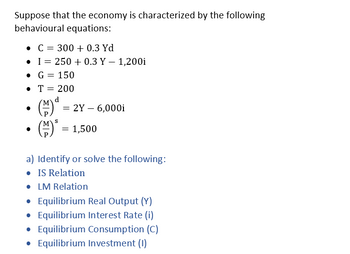 Answered: Suppose That The Economy Is… | Bartleby