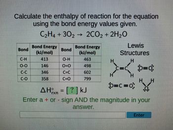 Answered Calculate the enthalpy of reaction for bartleby