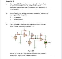 Answered: Identify Any FOUR Assumptions Commonly… | Bartleby