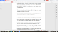 WPS Office
ASSIGNMENT 2.pdf
+
Sign in
O Go Premium
= Menu v
Home
Insert
Comment
Edit
Page
Protect
Tools
1. The photoelectric threshold wavelength of a tungsten surface is 270 nm. Calculate the
maximum kinetic energy (in eV) of the electrons ejected from this tungsten surface by
ultraviolet radiation of frequency 1.45 x 1015 Hz.
K
2. What would the min. work function for a metal have to be for visible light (380–750 nm)
to eject photoelectrons?
B
3. The cathode-ray tubes that generated the picture in early color televisions were sources of
X-rays. If the acceleration voltage in a television tube is 15 kV, what are the shortest-
wavelength x-rays produced by the television?
4. (a) What is the minimum potential difference between the filament and the target of an x-
ray tube if the tube is to produce x-rays with a wavelength of 0.16 nm? (b) What is the
shortest wavelength produced in an x-ray tube operated at 30 kV?
3E
5. A laser produces light of wavelength 620 nm in an ultrashort pulse. What is the minimum
duration of the pulse if the minimum uncertainty in the energy of the photons is 1%?
6. An x-ray with a wavelength of 0.1 nm collides with an electron that is initially at rest. The
x-ray's final wavelength is 0.119 nm. What is the final kinetic energy of the electron?
7. An ultrashort pulse has a duration of 7.2 fs and produces light at a wavelength of 522 nm.
What are the momentum and momentum uncertainty of a single photon in the pulse?
8. (a) An electron moves with a speed of 4.5 x 106 m/s. What is its de Broglie wavelength?
(b) A proton moves with the same speed. Determine its de Broglie wavelength.
9. An electron has a de Broglie wavelength of 2.79 Å. Determine (a) the magnitude of its
momentum and (b) its kinetic energy (in joules and in electron volts).
1/2
> >I
BD 00
1- O O
98% -
4:53 PM
