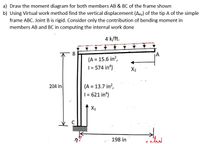 Answered: A) Draw The Moment Diagram For Both… | Bartleby