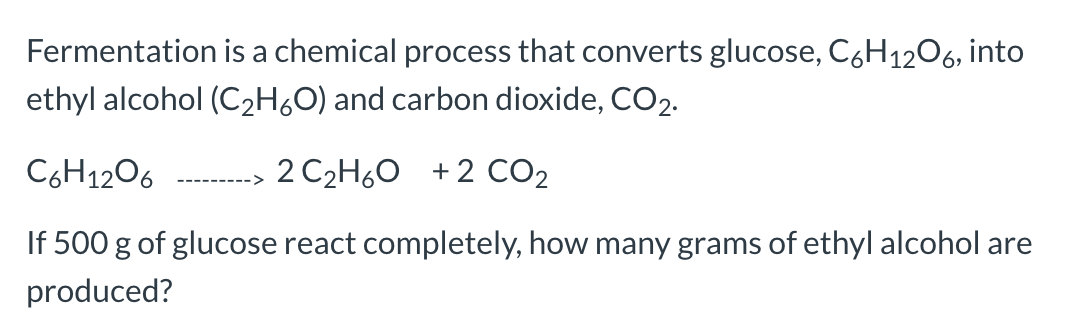 Answered Fermentation is a chemical process that bartleby