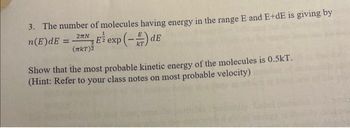 Answered: 3. The number of molecules having… | bartleby