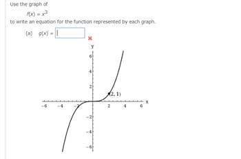 Answered: Use the graph of f(x) = x³ to write an… | bartleby