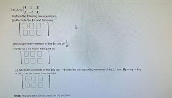 Answered 1 Let A 6 Perform the following row bartleby