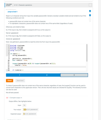 Answered: Read in a 2-character string from input into variable 