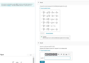 Answered: A dc source is connected to a series… | bartleby