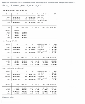 Answered: Use The Stata Output Below. The Data… | Bartleby