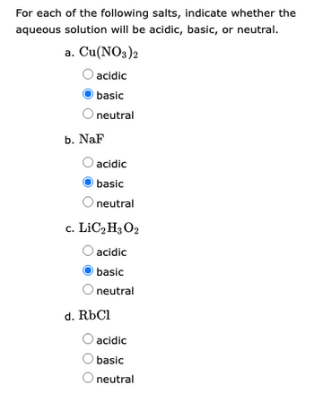 Answered: For Each Of The Following Salts,… | Bartleby