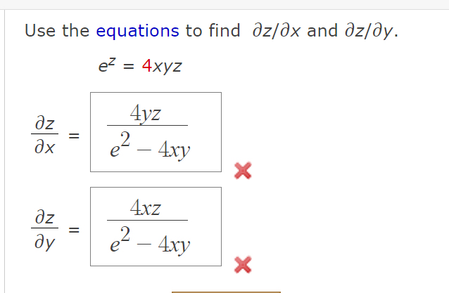 Answered Use The Equations To Find Dz Dx And Bartleby