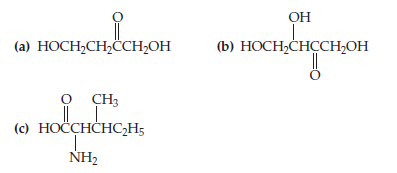 ОН
(а) НОСH-CH-СCH-ОН
(b) НОСH-СНСCH-OН
CHз
O CH3
(с) НОССНСНС-H5
NH2
