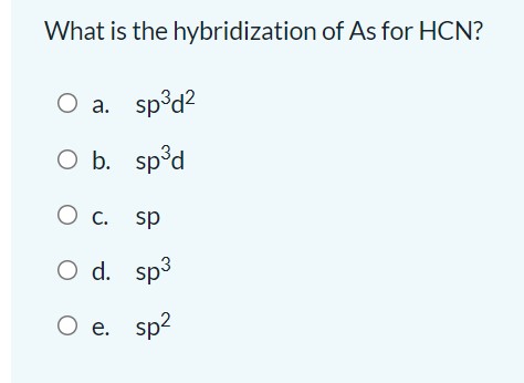 hcn hybridization