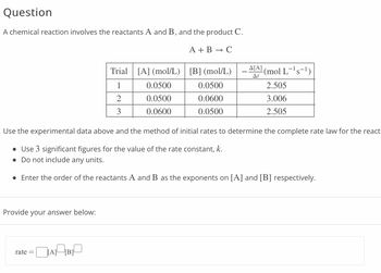 Answered: A Chemical Reaction Involves The… | Bartleby