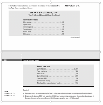 Answered: Calculate Return On Common Equity For… | Bartleby