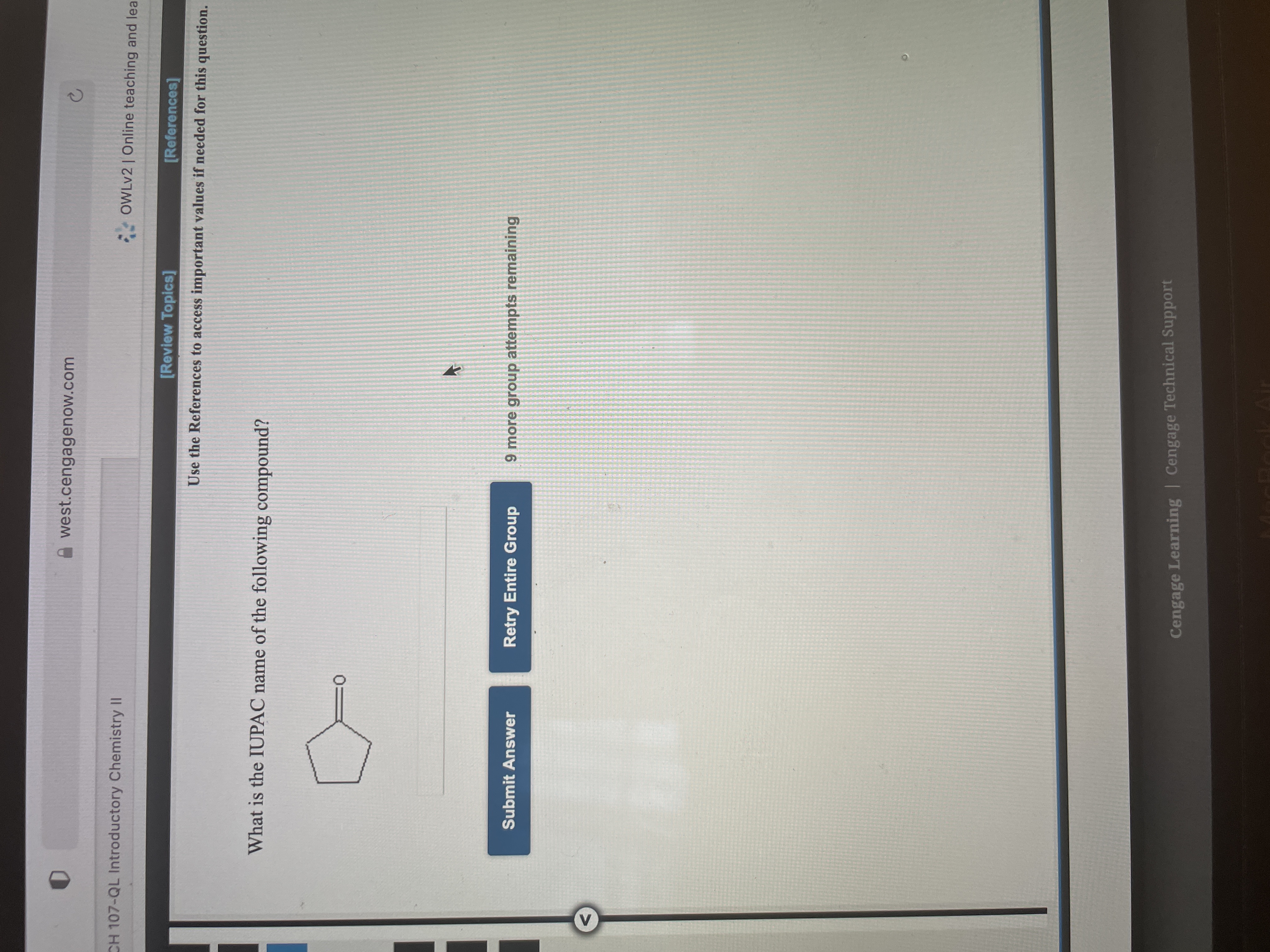 What is the IUPAC name of the following compound?
0:
