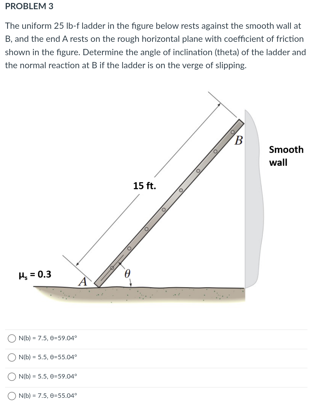 Answered: PROBLEM 3 The Uniform 25 Lb-f Ladder In… | Bartleby