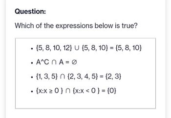 Answered: Question: Which Of The Expressions… | Bartleby