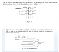 Answered: . The serial data input waveform and… | bartleby