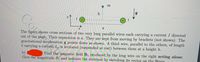 Co
y
a
The figure shows cross sections of two very long parallel wires each carrying a current I directed
out of the page. Their separation is a. They are kept from moving by brackets (not shown). The
gravitational acceleration g points down as shown. A third wire, parallel to the others, of length
e carrying a current Im is levitated (suspended at rest) between them at a height h.
Find the magnetic field B1 produced by the long wire on the right acting alone.
b)
Give the magnitude B1 and indicate the direction by sketching its vector on the frure
