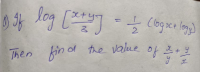 Clogoct logg)
%3D
2
Then
fin of the value of +y
