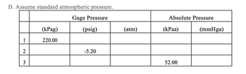 Answered: D. Assume Standard Atmospheric… | Bartleby