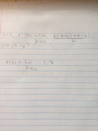 El'X) = lim FC X+hJ-f(x)
トセ0
ase
C)ごチーメ
「x)こ lim
し7
