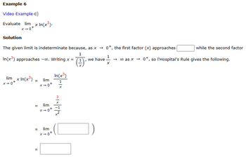 Answered: Example 6 Video Example )) Evaluate lim… | bartleby