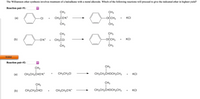 The Williamson ether synthesis involves treatment of a haloalkane with a metal alkoxide. Which of the following reactions will proceed to give the indicated ether in highest yield?
Reaction pair #1:
CH3
CH3
(a)
CI
CH;ĊOʻK*
-OČCH3
KCI
+
CH3
ČH3
CH3
CH3
OČCH3
KCI
CH3CI
CH3
(b)
-OK*
+
ČH3
Visited
Reaction pair #2:
CH3
CH3
CH;CH2CHOK*
CH3CH2CI
CH3CH2CHOCH2CH3
KCI
+
(a)
+
CH3
CH3
(b)
CH3CH2CHCI
CH;CH2OK*
CH3CH2CHOCH2CH3
KCI
