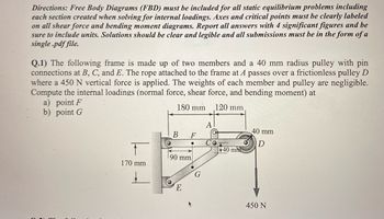 Answered: Directions: Free Body Diagrams (FBD)…