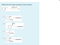 What is/are the major product(s) of this reaction?
CH;OH, H*
a.
+ enantiomer
OCH3
O b.
OCH3
+ enantiomer
OCH3
O d.
+ enantiomer
OCH3
