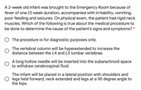 Answered: A 2-week old infant was brought to the… | bartleby