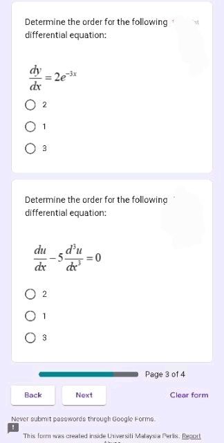 Answered Determine The Order For The Following Differential Equation