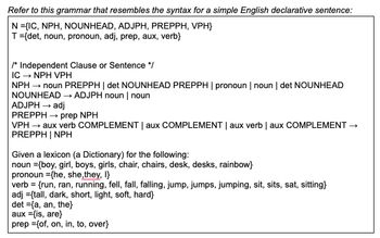 Answered: Refer To This Grammar That Resembles… | Bartleby